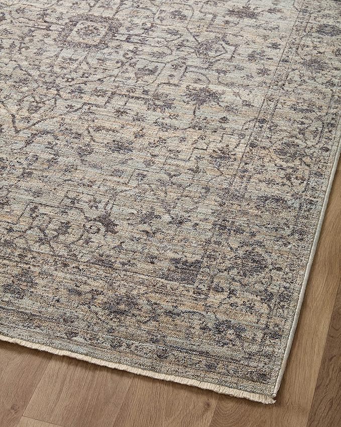 Loloi II Sorrento Collection SOR-01 Mist/Charcoal 2'-0" x 3'-0" Accent Rug
