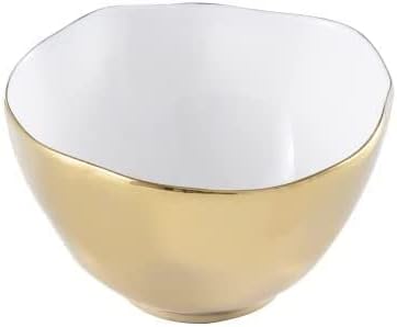 Pampa Bay Moonlight Tarnish Free Porcelain Snack Bowl with gold titanium