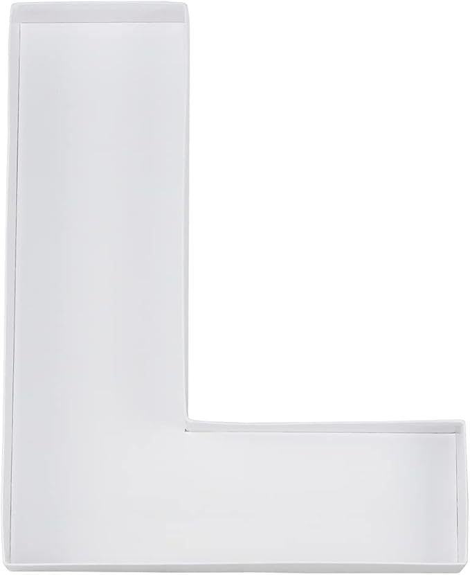 WENPACK 12.5" Cardboard Letter Shaped Mache Decorative Strawberries Fillable Sweets Candy Box with Clear Lid (White, L)