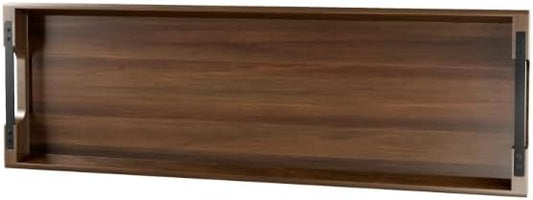 36" Acacia Wooden Charcuterie Board with Handles, Extra Long Cheese & Serving Tray for Party Appetizers, Bread, Meat & Fruit Display, Natural Wood Kitchen Platter for Entertaining