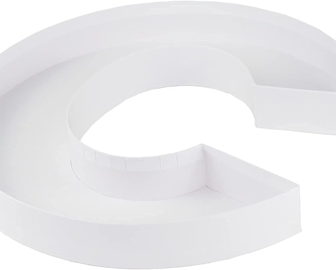 WENPACK 12.5" Cardboard Letter Shaped Mache Decorative Strawberries Fillable Sweets Candy Box with Clear Lid (White, C)