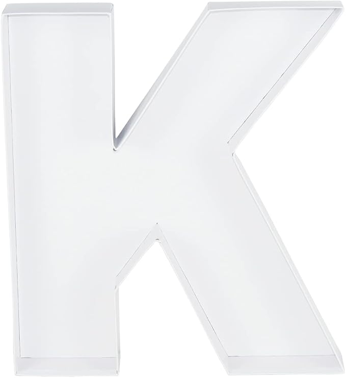 WENPACK 12.5" Cardboard Letter Shaped Mache Decorative Strawberries Fillable Sweets Carton Box with Clear Lid (White, K)