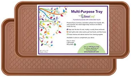 Multi-Purpose Tray in Decorator Colors - 30” L x 15” W x 1.20” H (Saddle Brown Set of 2)