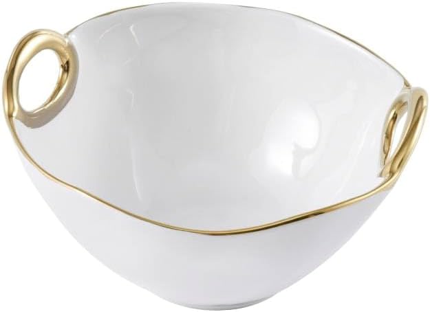Pampa Bay Medium Bowl (White and Gold)