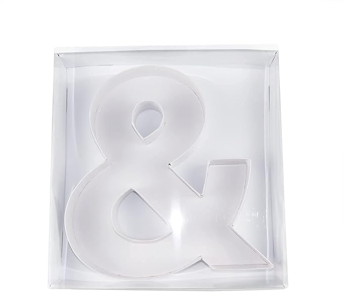 WENPACK 12.5" Cardboard Letter Shaped Mache Decorative Strawberries Fillable Sweets Candy Box with Clear Lid (White, &)