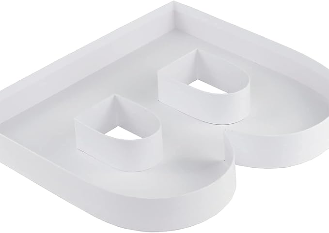 WENPACK 12.5" Cardboard Fillable Letter Shaped Mache Charcuterie Sweets Candy Decorative Box with Clear Lid (White, B)