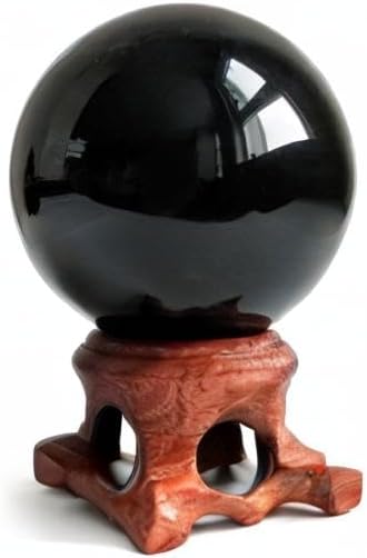 Mina Heal Black Obsidian Balls for Meditation, Divination, Feng Shui, and Crystal Healing – Obsidian Crystal Ball for Home Décor