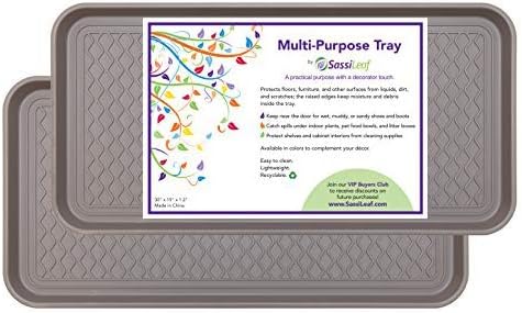 Multi-Purpose Tray in Decorator Colors - 30” L x 15” W x 1.20” H (Slate Gray Set of 2)