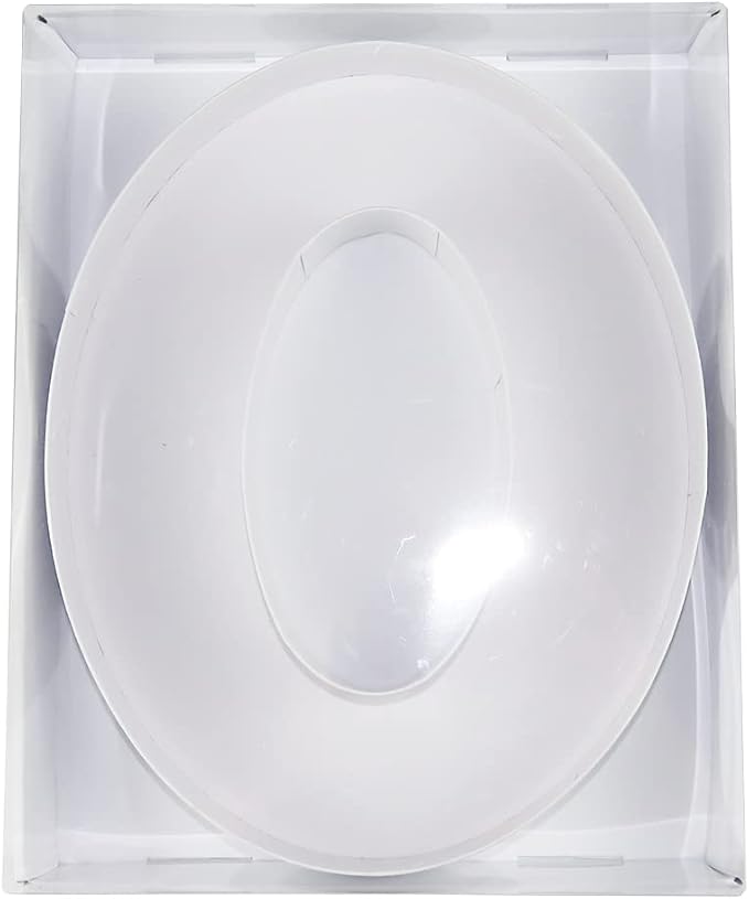 WENPACK 12.5" Cardboard Number 0 Shaped Mache Decorative Strawberries Fillable Sweets Candy Box with Clear Lid (White, 0)