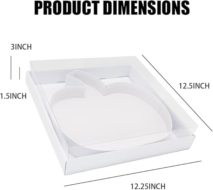 WENPACK 12.5" Cardboard Moon Shaped Papier Mache Cupcake Ramanda EID Candy Fillable Sweets Grazing Box with Clear Lid (White,Moon)