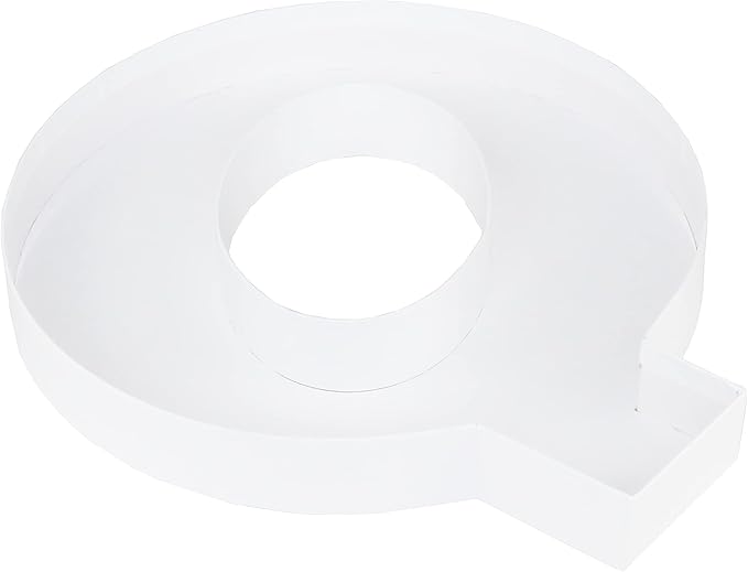 WENPACK 12.5" Cardboard Letter Shaped Mache Decorative Strawberries Fillable Sweets Candy Box with Clear Lid (White, Q)