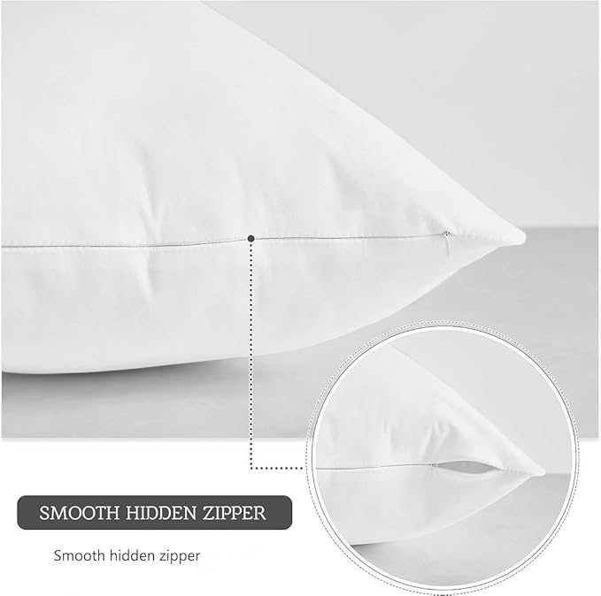 MoonRest® Synthetic Down Alternative 13x13 Square Pillow Insert Form, for Decorative Throw Pillow, Sofa, Cushions, Body and Bed - Pack of 2- Size 13“X 13”