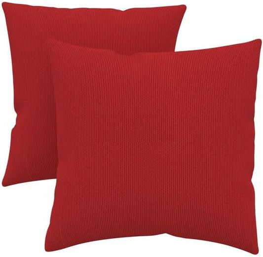 Covers & All Sunbrella Indoor/Outdoor Throw Pillows, Square Throw Pillows Inserts with Covers Set of 2 (Spectrum Cherry, 16x16)