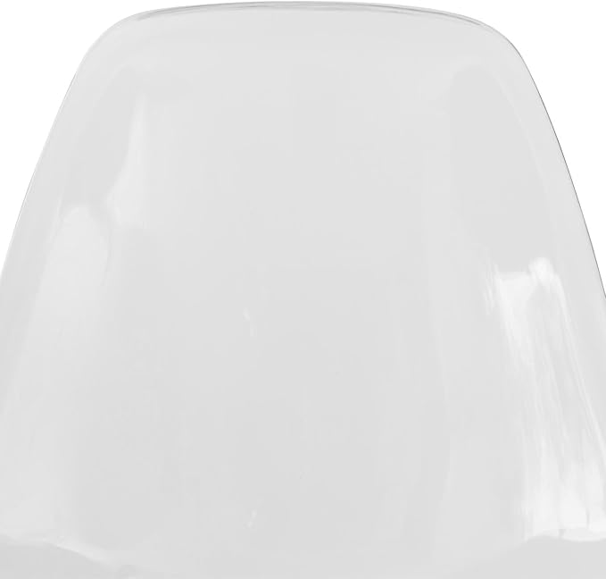 LeisureMod Cresco Acrylic Dining, Modern Chrome Eiffel Base and Curved Back Design, Ergonomic and Lightweight Accent Side Chair for Mid-Century Home, Kitchen, and Café (Clear, Singles)