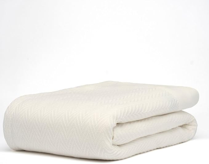 9Threads 100% Cotton Herringbone Weave Blankets, 66" X 90" Twin, Throw Blanket for Bed, All Season Cotton Blanket, Cozy Blanket,Throws & Bed Blanket, Throw Blanket for Couch, Modern Home Decor -Tusk