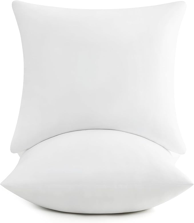 puredown® 20x20 Pillow Inserts, Fluffy Soft Square Form Sham Stuffer Set of 2, Decorative Throw Pillows for Couch, Sofa, Bed and Home Decor
