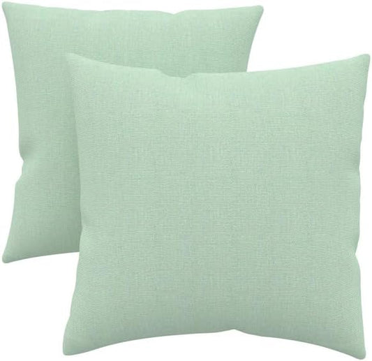 Covers & All Sunbrella Indoor/Outdoor Throw Pillows, Square Throw Pillows Inserts with Covers Set of 2 (Canvas Spa, 16x16)
