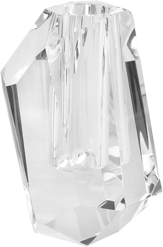Crystal Flower Vase, Premium Modern Clear Vase, Anniversary Centerpiece, Crafted for Table, Home Decoration, Wedding, Christmas or Luxury Gifts