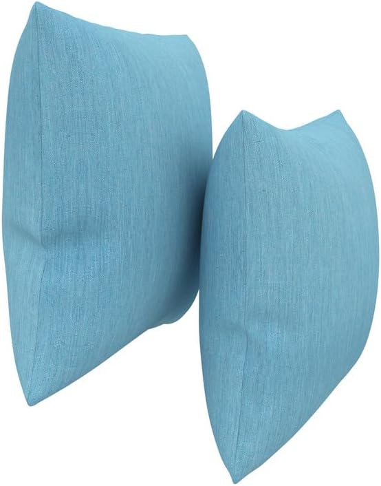 Covers & All Sunbrella Indoor/Outdoor Throw Pillows, Square Throw Pillows Inserts with Covers Set of 2 (Cast Horizon, 16x16)
