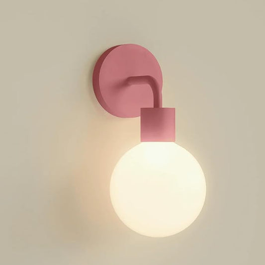 Wireless Wall Sconce (Shark Tank) Rechargeable & Dimmable LED Light w/App Control & Damage-Free Install, Moveable Modern Ambient Lighting for Elegant Home & Bedroom Decor | Dusty Rose