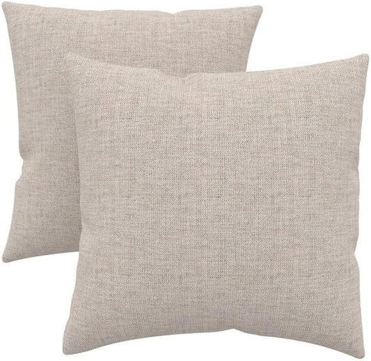 Covers & All Sunbrella Indoor/Outdoor Throw Pillows, Square Throw Pillows Inserts with Covers Set of 2 (Cast Silver, 16x16)