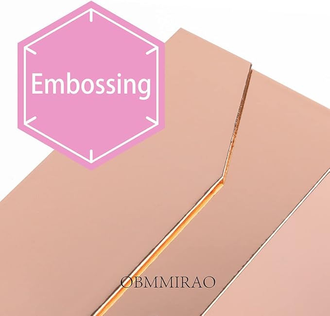 Upgrade 1PCS Rose Gold Gift Box 9.5x7x4 Inches, Sturdy Gift Box with Lid for Gift Packaging, Foldable Magnetic Closure Storage Boxes, Bridesmaid Proposal Box, Rectangle Collapsible Box