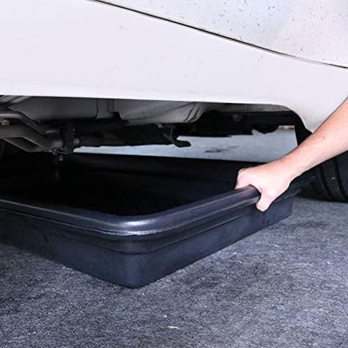 New Pig Containment Tray - Rim to Rim Dimensions 52.25" L x 16.25" W x 5" H Utility Tray - Interior Bottom Dimensions 48" L x 12" W - 11.96 gal. Sump Capacity - PAK918
