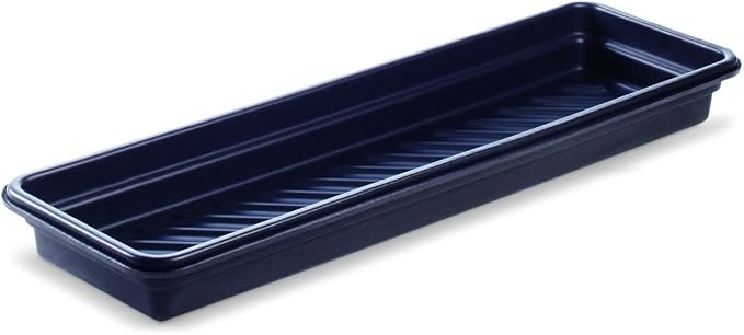 New Pig Containment Tray - Rim to Rim Dimensions 52.25" L x 16.25" W x 5" H Utility Tray - Interior Bottom Dimensions 48" L x 12" W - 11.96 gal. Sump Capacity - PAK918