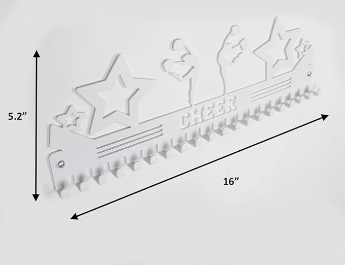 Gymnastics, Dance, Cheer Medal Hanger Display, Medal Holder Ribbon Display & Award Medal Rack, Great Dance Gifts for Kids