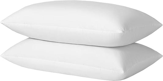 basic home Goose Feathers and Down Pillows, Cotton Cover, Bed Sleeping Hotel Collection Pillows,Set of 2, King Size 20x36