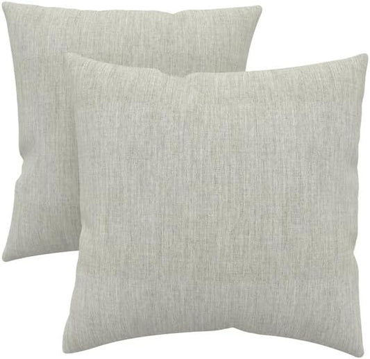 Covers & All Sunbrella Indoor/Outdoor Throw Pillows, Square Throw Pillows Inserts with Covers Set of 2 (Canvas Granite, 16x16)