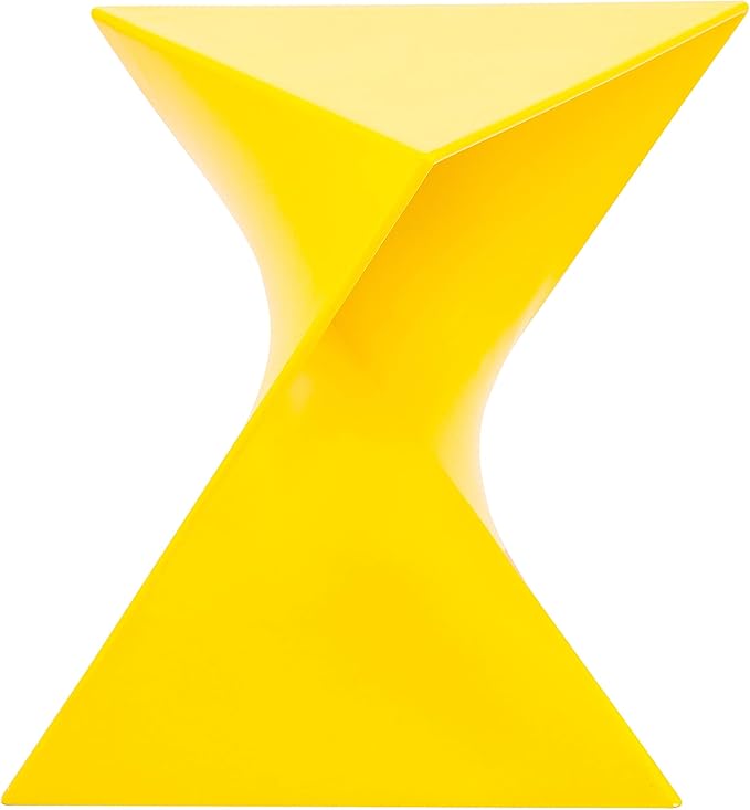 LeisureMod Modern Accent End Table - Stylish Yellow Side Vanity Table for Living Room & Bedroom