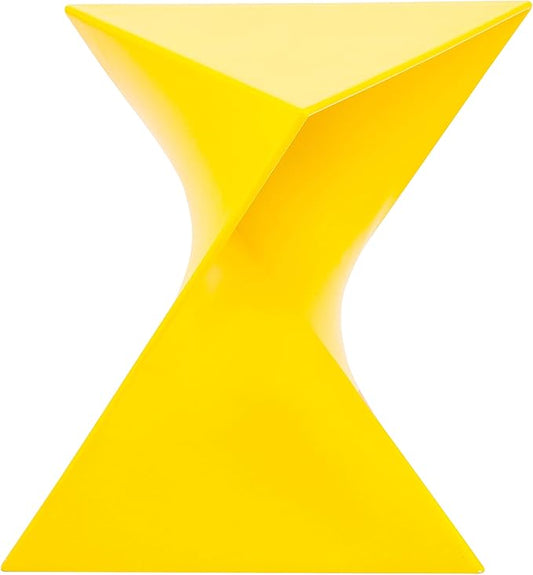 LeisureMod Modern Accent End Table - Stylish Yellow Side Vanity Table for Living Room & Bedroom