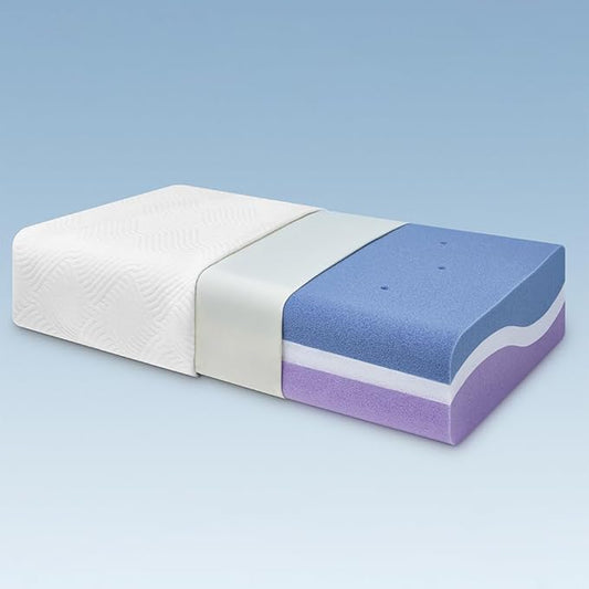Huhu Sleep Firm Pro Cube Pillow for Side Sleeper, Cooling Memory Foam Pillows with Two Side Four Types of Softness for Neck and Shoulder Pain, King or Queen 24"x12"x6"