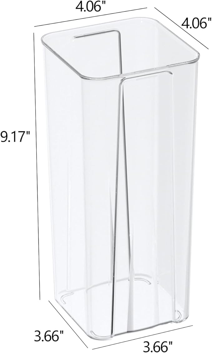 Teyyvn 6 Pack Acrylic Flower Vases for Centerpieces, 9 Inch Clear Plastic Square Vases for Flowers, Home Table Wedding Décor