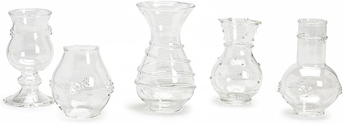 Two's Company Two's Company Verre Set of 5 Bud Vase - Hand-Blown Glass