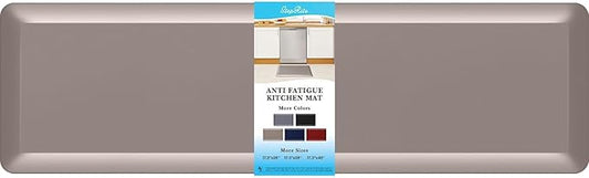 4/5 Inch Thick Kitchen Mat Anti Fatigue Mat Kitchen Rugs Kitchen Decor Non-Slip, Stain & Water Resistant, Kitchen Mats Desk Mat for Kitchen, Office, Workshop, Khaki, 17'' x 60''