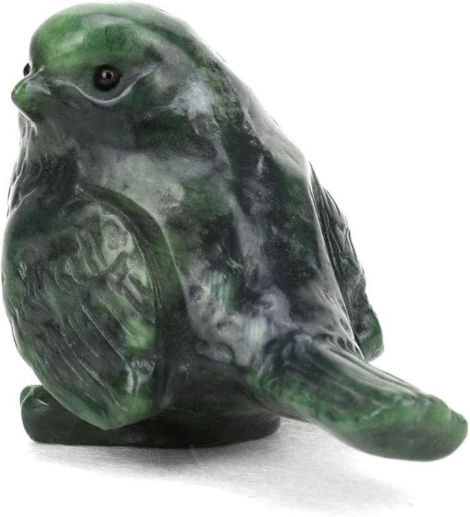 gemshan Jade Turtle Statue for Decoration - Hand Carved Healing Crystal Figurine for Office Desk, Beach House Decor & Feng Shui Gifts