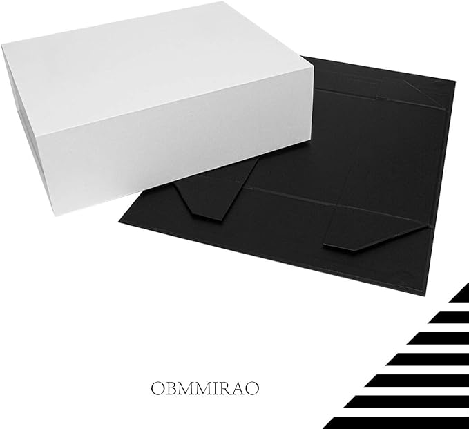 Upgrade 1PCS White Hard Extra Large Gift Box with Lid,16.5 x13 x5.3 Inch, Magnetic Gift Boxes for Clothes Robe Wedding Dress Sweater and Gifts,Reusable Foldable Bridesmaid Proposal Box