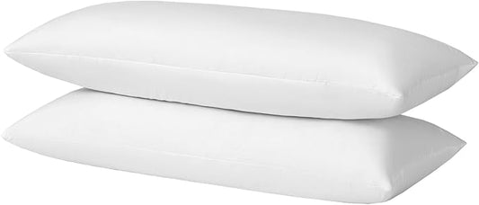 Basic Home 14x36 Lumbar Pillow Inserts for Bed, 2 Pack - Feather and Down Throw Pillow Inserts for Living Room Couch Bed Sofa