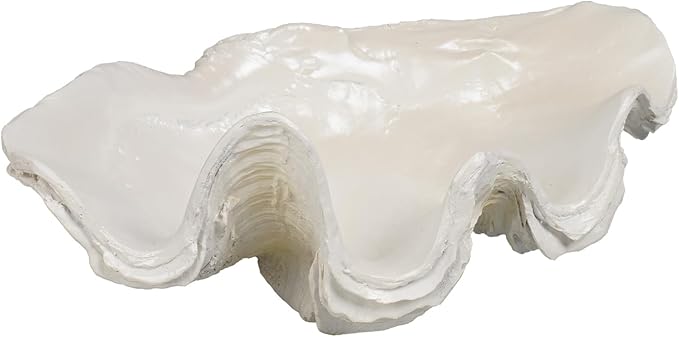 Decorative Bowl Entryway Table Decor - Resin Clam Shells Bowls Seashell Beach Console Table Home Decor Accents for Ocean Themed Living Room Coffee Table Decor 9 * 6 * 3.5 Inch
