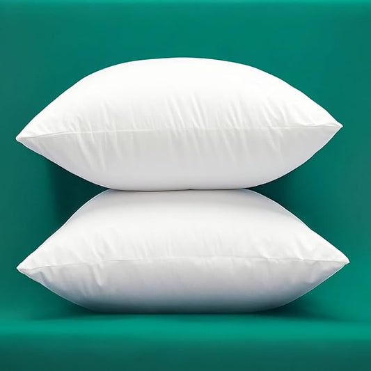 Winighting Set of 2 Plump Cotton Fabric Throw Pillow Inserts, Filler for Decorative Cushion Cover, 20 X 20 Inches, There are Multiple Sizes to Choose from