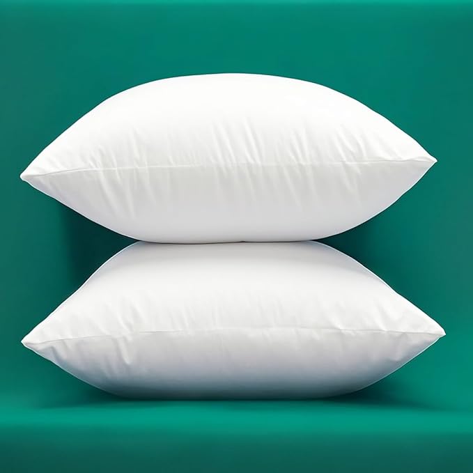 Winighting Set of 2 Plump Cotton Fabric Throw Pillow Inserts, Filler for Decorative Cushion Cover, 26 X 26 Inches, There are Multiple Sizes to Choose from