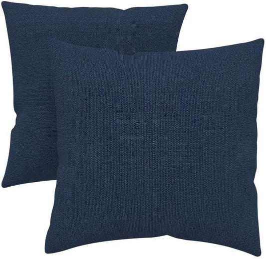 Covers & All Belenos Indoor/Outdoor Throw Pillows, Square Throw Pillows Inserts with Covers Set of 2 (Belenos Specialty Sumatran Blue, 16x16)