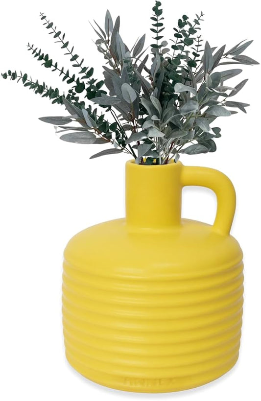 Annex Large Ceramic Handmade Bud Vase, Perfect for Pampas Grass, Book Vase for Flowers, Boho Room Decor for Home, Table, Shelf, Floor, Centerpiece or Book Display