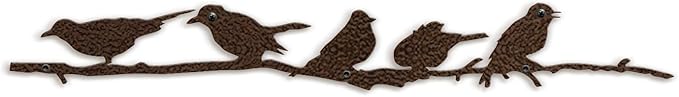 SIGNLEADER Metal Wall Art Decor Birds Standing on Branches Minimalist Modern Abstract Wall Sculpture Hangings Home Decoration for Living Room, Bedroom, Bathroom, Kitchen, Outdoor - 18" Bronze