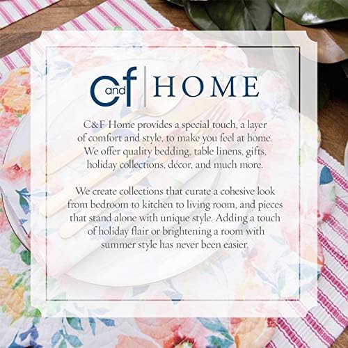 C&F Home Denim Rag 100% Cotton Vintage Boho Placemats 13" x 19" All Seasons Summer Farmhouse Country Beach Coastal Nautical Kitchen Dining Dinner Table Tabletop Table Mats Versatile Decor Decoration