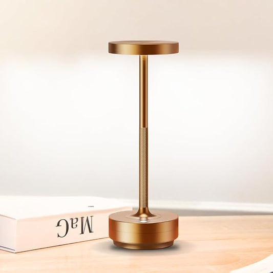 Cordless Table Lamp Rechargeable - Waterproof, Touch 3-Color Lighting Portable LED Table Light for Outdoor,Patio,Restaurant.(Titanium)
