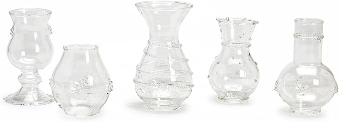 Two's Company Two's Company Verre Set of 5 Bud Vase - Hand-Blown Glass