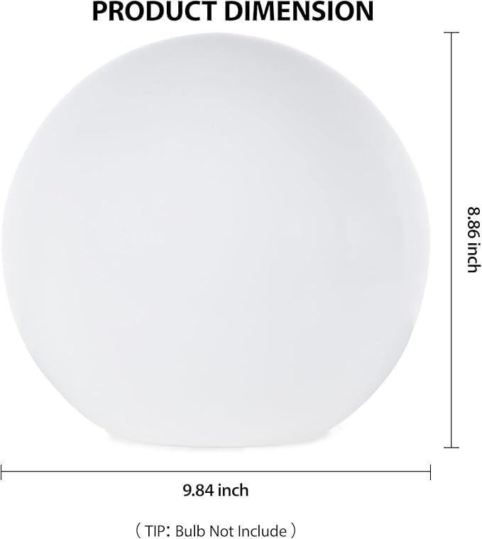 10 Inch Ball Table Lamp with Glass Shade Stylish Ball Light Lamp for Bedroom Living Room and Bookshelf Modern Design Perfect for Home Decor, Without Bulb